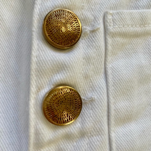 Zara Wide legged, White Jeans, Size 4, mid rise, button closure, front pockets - Picture 5 of 12